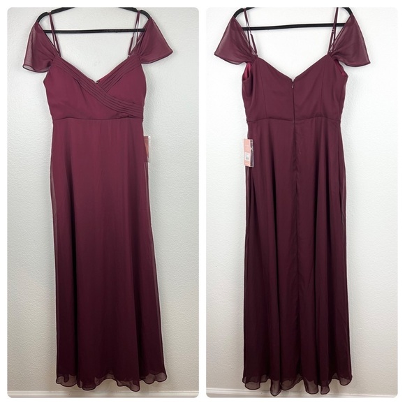 BIRDY GREY Spense Convertible Dress, Chiffon Cabernet, Size Medium, NWT! - Picture 3 of 8